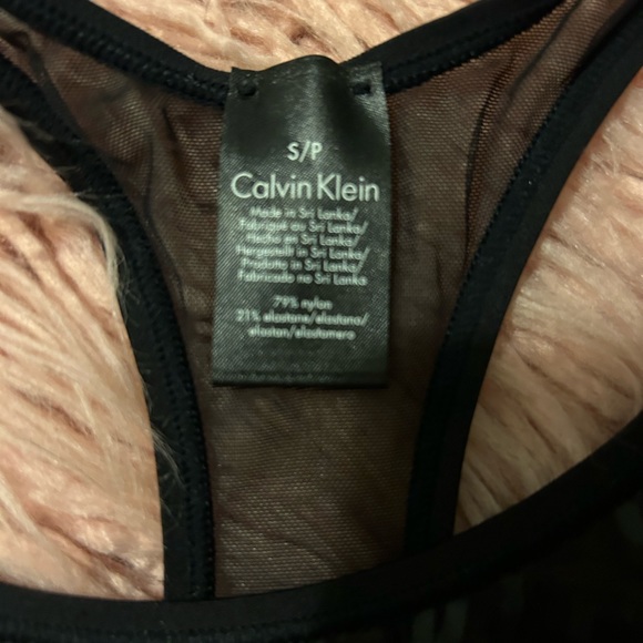 Mesh Calvin Klein logo bra in black - Picture 3 of 3